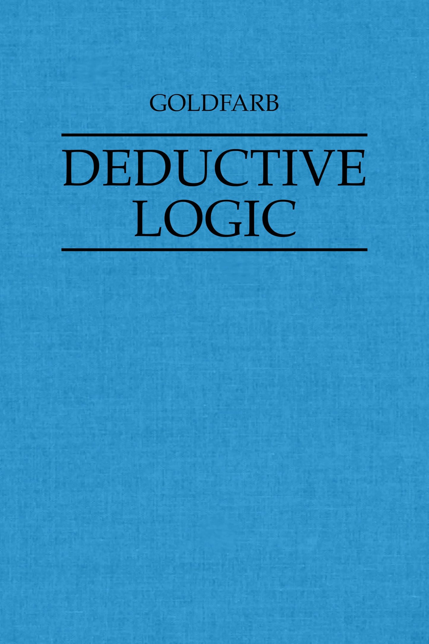 Deductive Logic (UK) book cover