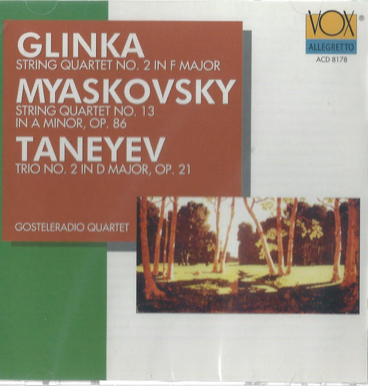 Glinka: String Quartet #2; Myaskovsky: String Quartet #13; Taneyev: Trio #2 book cover