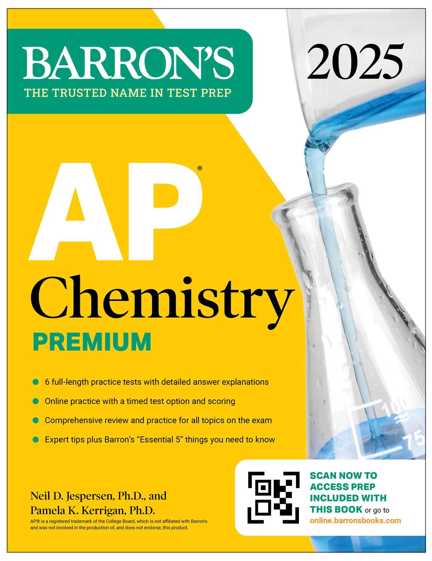 AP Chemistry Premium, 2025: Prep Book with 6 Practice Tests + Comprehensive Review + Online Practice book cover