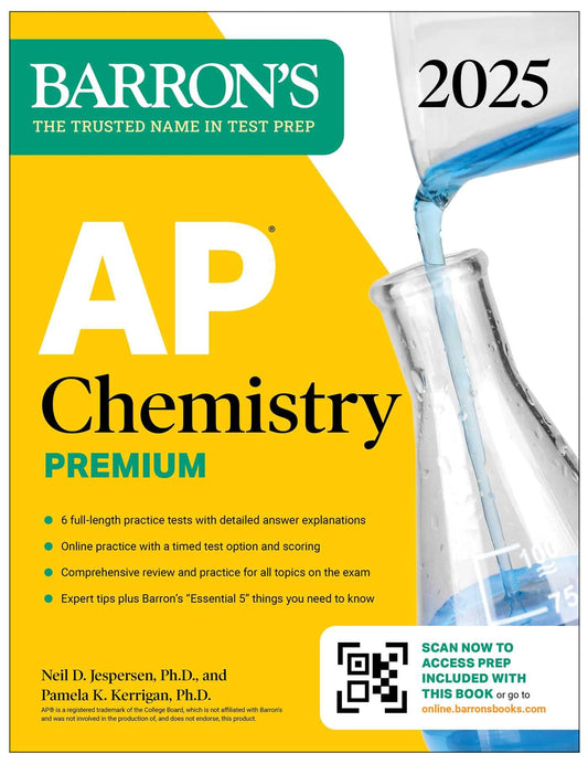 AP Chemistry Premium, 2025: Prep Book with 6 Practice Tests + Comprehensive Review + Online Practice book cover