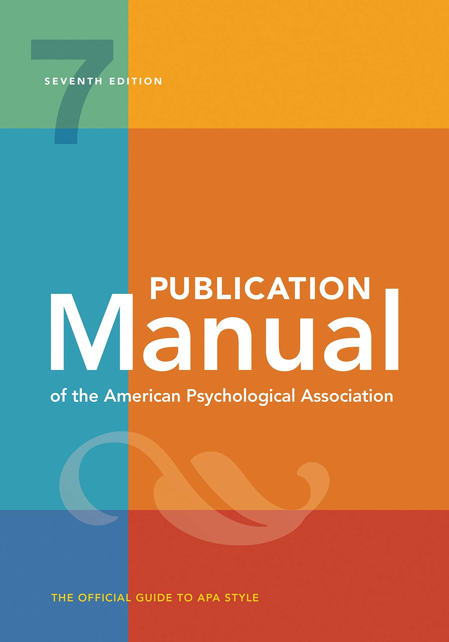 Publication Manual (Official) 7th Edition of the American Psychological Association book cover