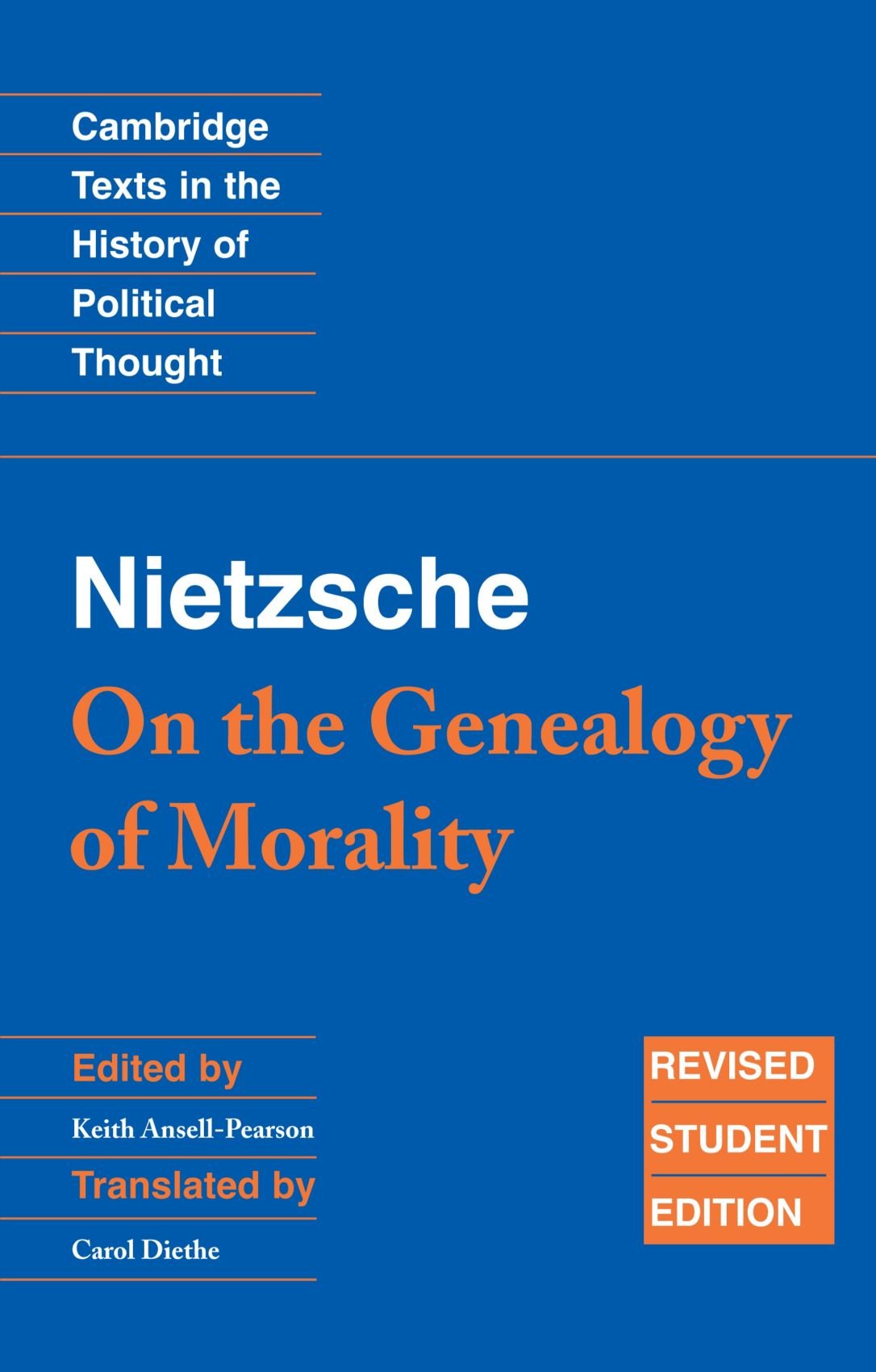 Nietzsche: 'on the Genealogy of Morality' and Other Writings Student Edition (Revised, Student) book cover