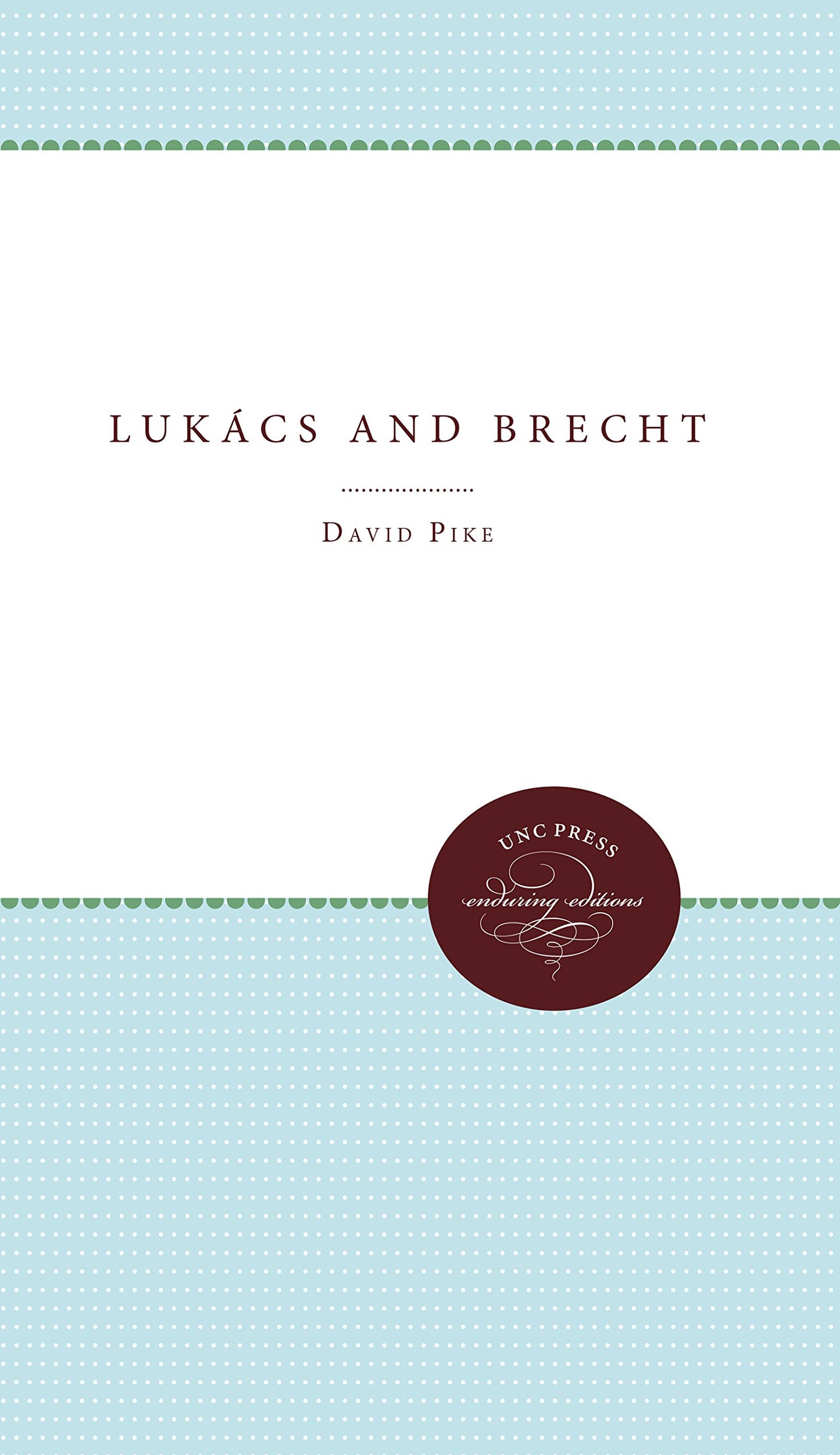 Lukács and Brecht book cover