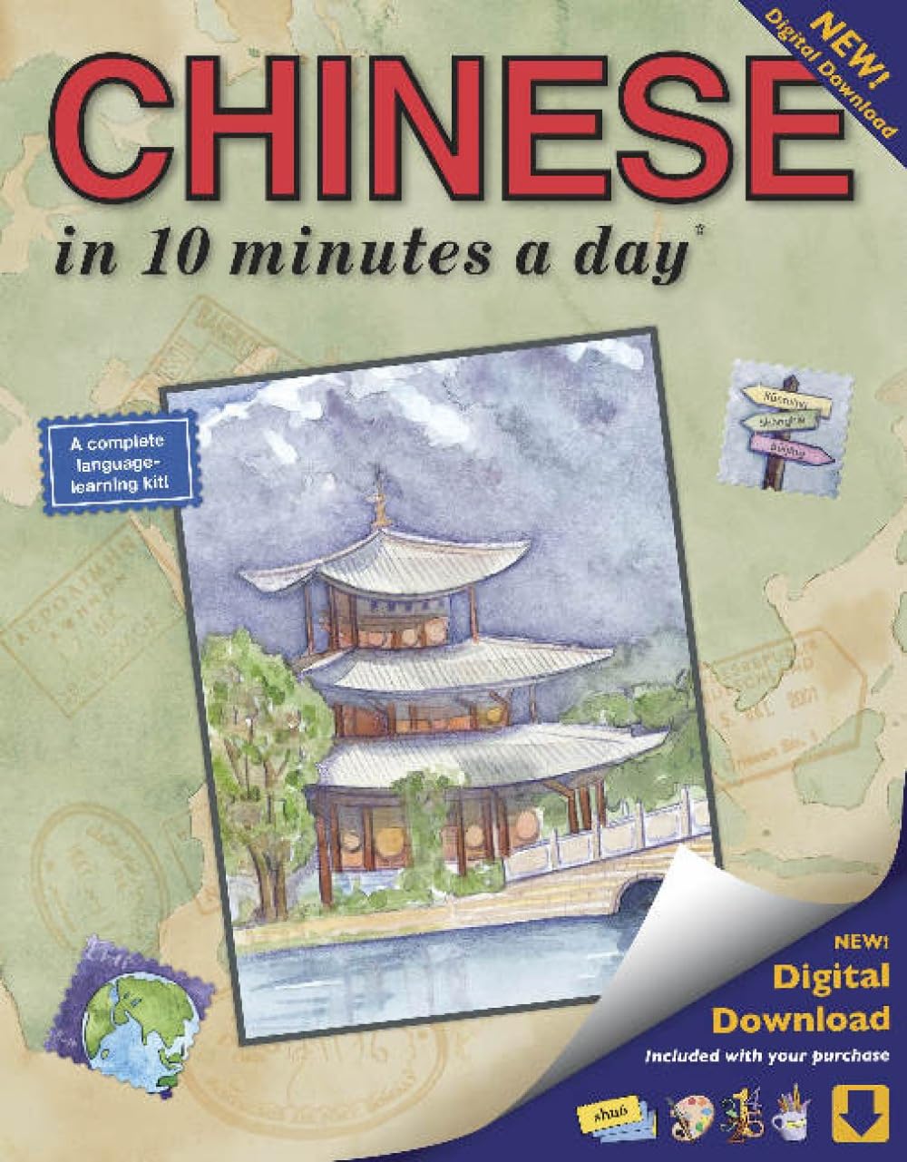 Chinese in 10 Minutes a Day book cover