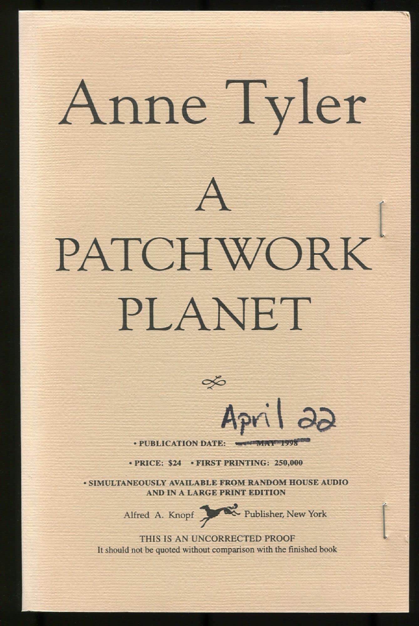 Patchwork Planet book cover
