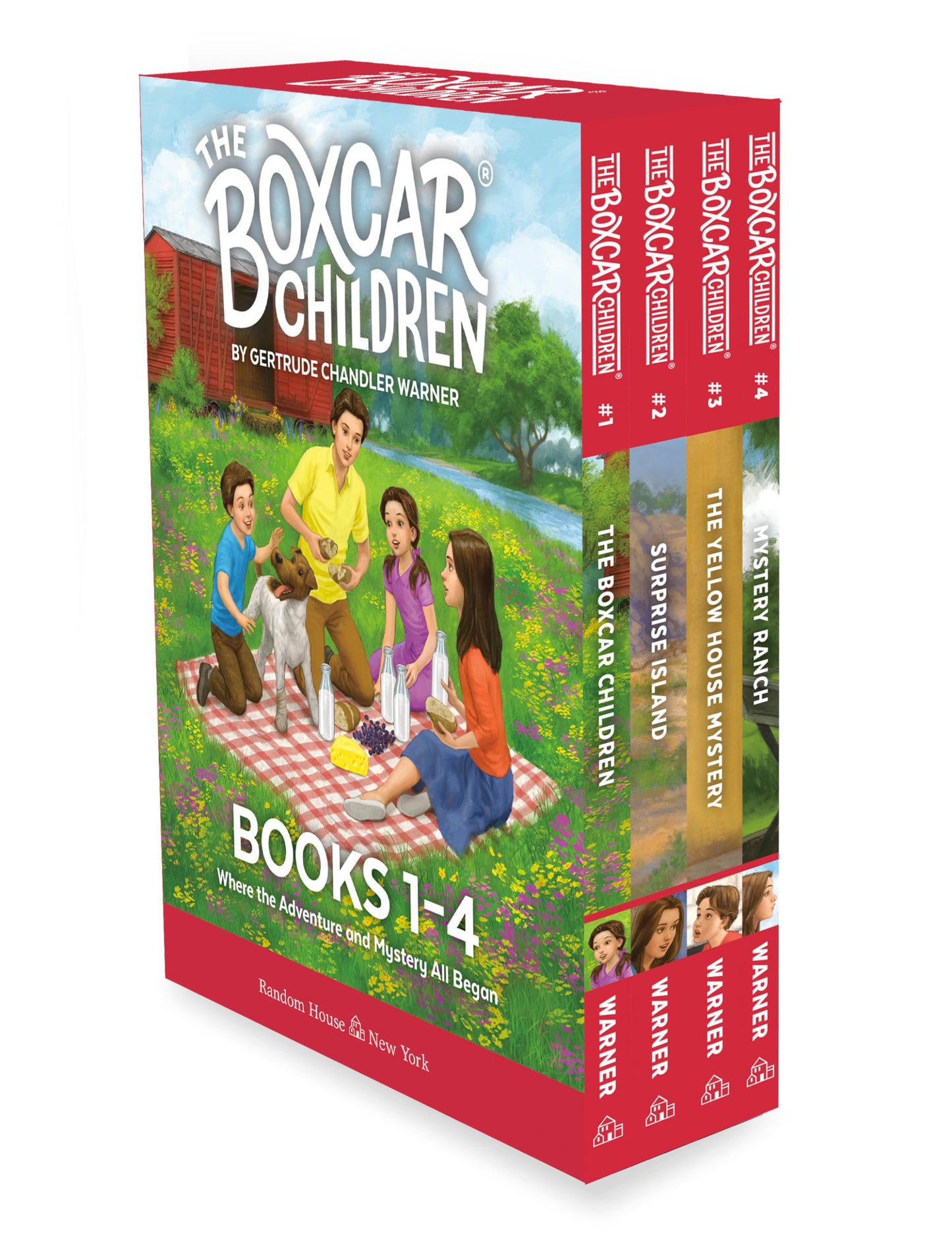 Boxcar Children Mysteries Boxed Set 1-4: The Boxcar Children; Surprise Island; The Yellow House; Mystery Ranch book cover