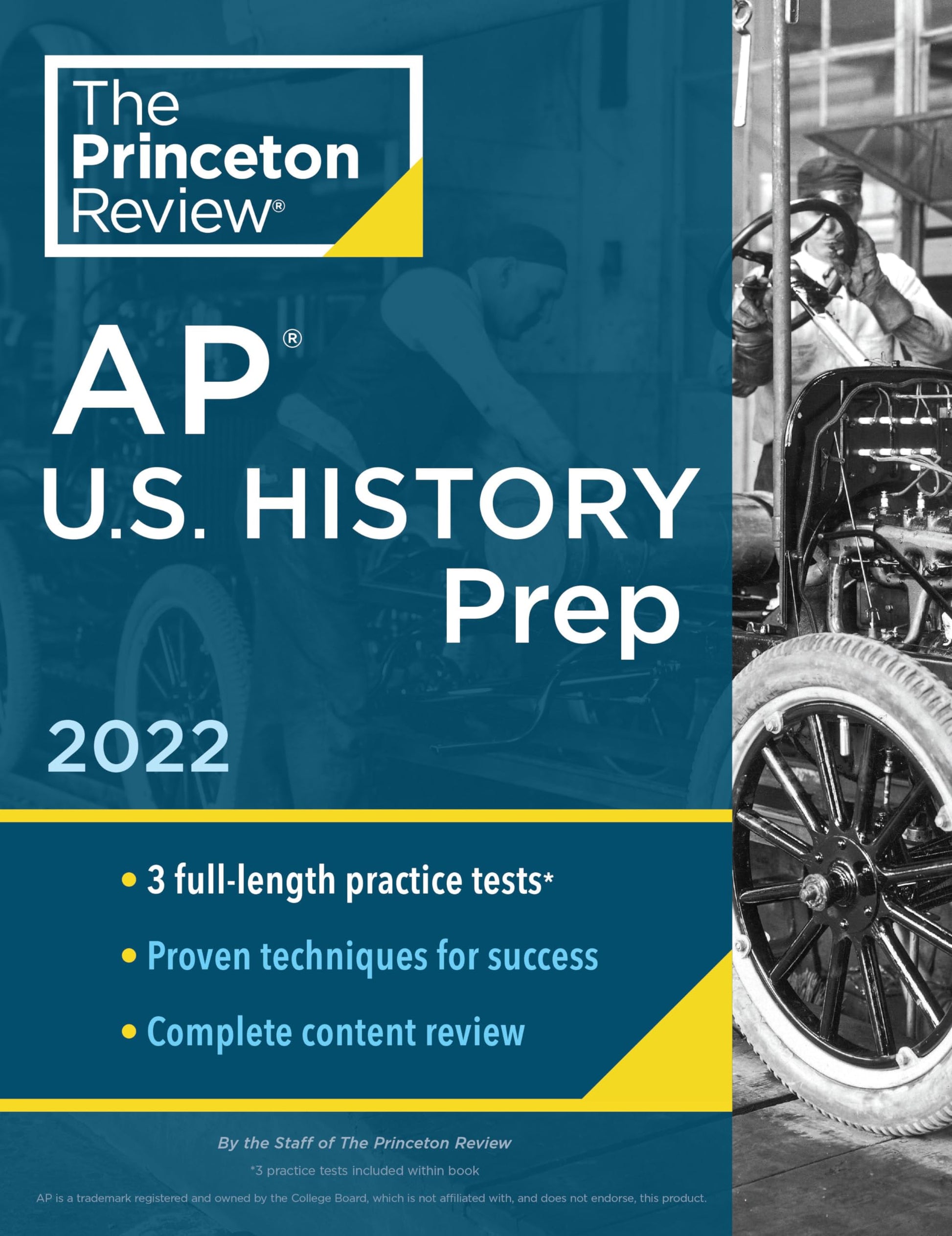 Princeton Review AP U.S. History Prep, 2022: Practice Tests + Complete Content Review + Strategies & Techniques book cover
