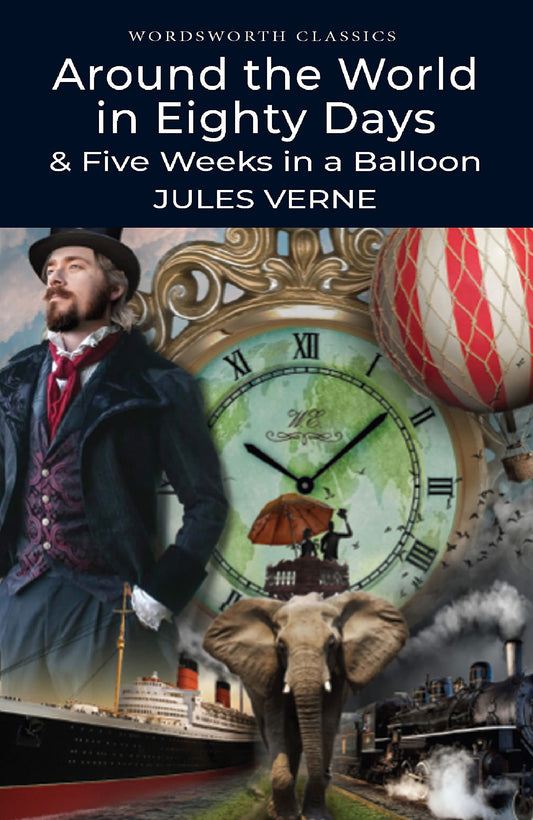 Around the World in 80 Days / Five Weeks in a Balloon book cover