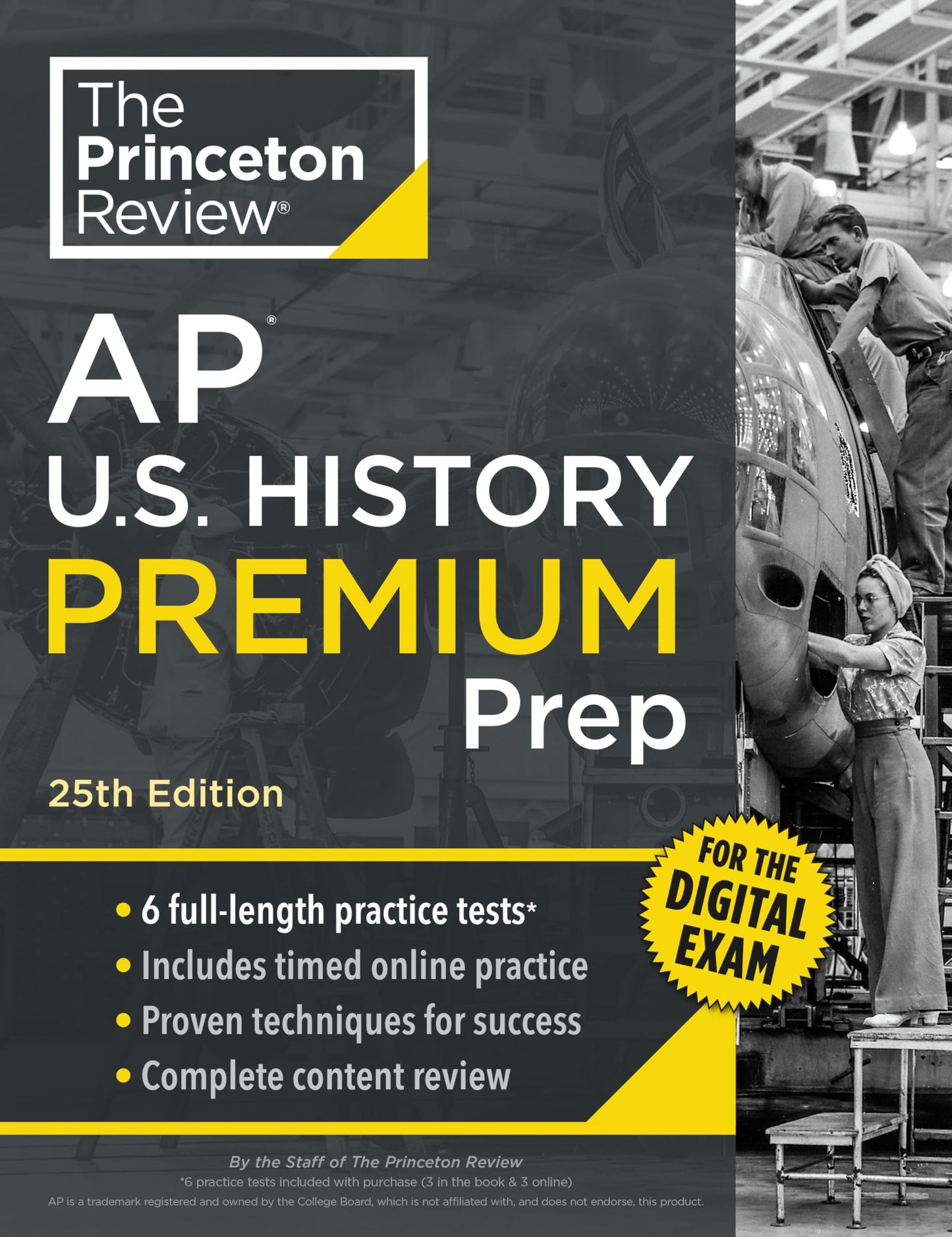 Princeton Review AP U.S. History Premium Prep, 25th Edition: 6 Practice Tests + Digital Practice Online + Content Review book cover