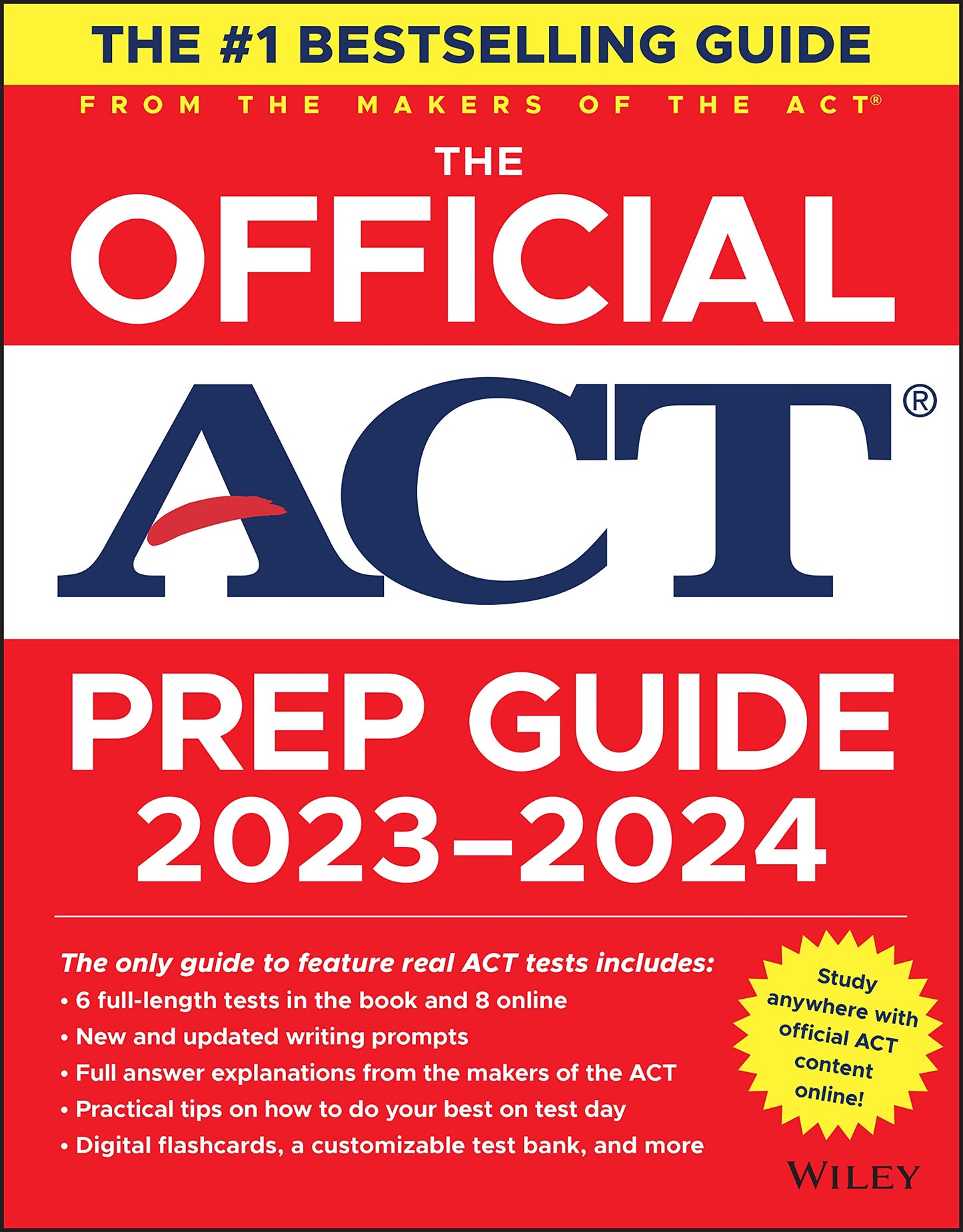 Official ACT Prep Guide 2023-2024: Book + 8 Practice Tests + 400 Digital Flashcards + Online Course