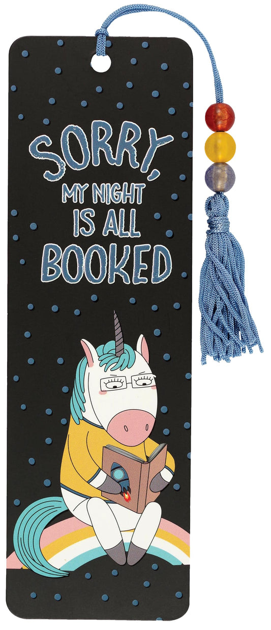 Sorry, My Night Is All Booked Beaded Bookmark book cover