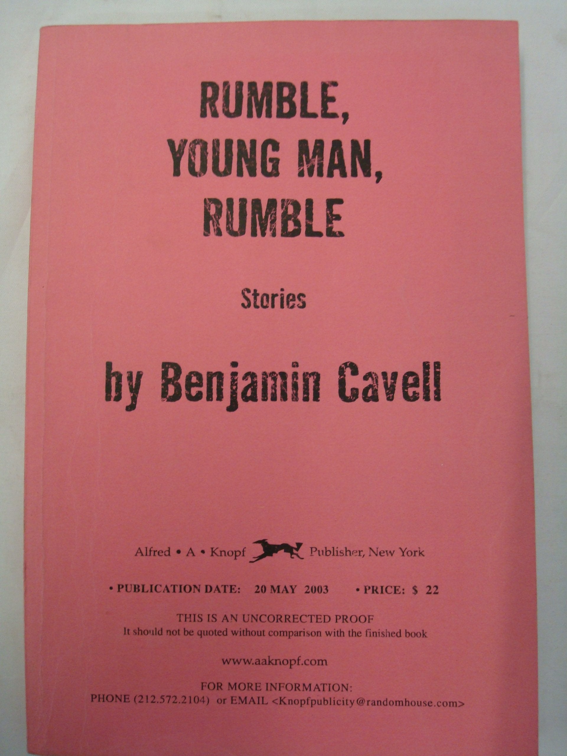 Rumble, Young Man, Rumble book cover