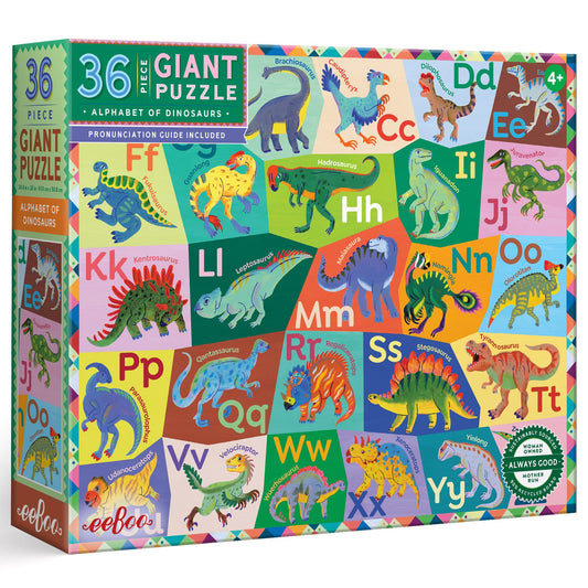 Alphabet of Dinosaurs 36 Piece Giant Puzzle book cover