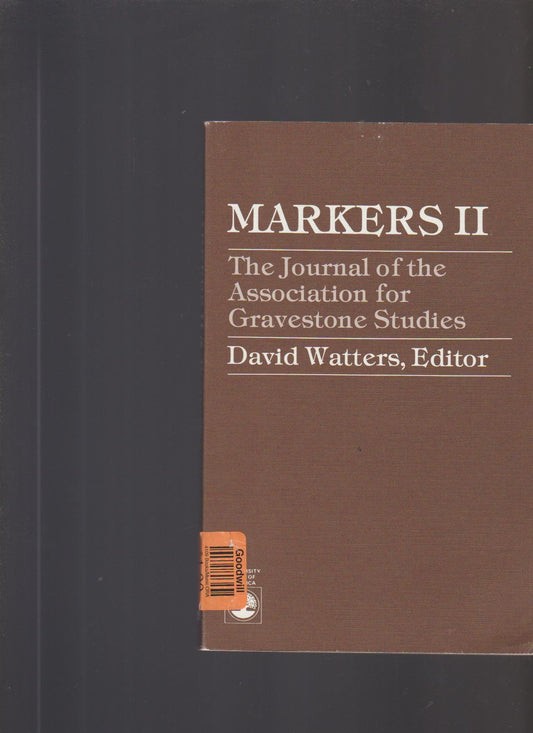 Journal of the Association for Gravestone Studiesmarkers II: Markers II book cover