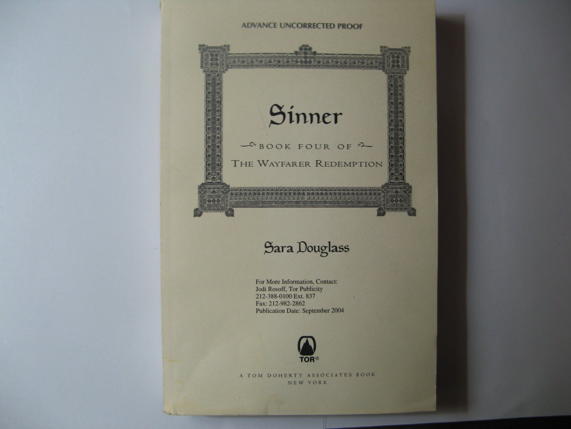 Sinner book cover
