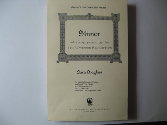 Sinner book cover