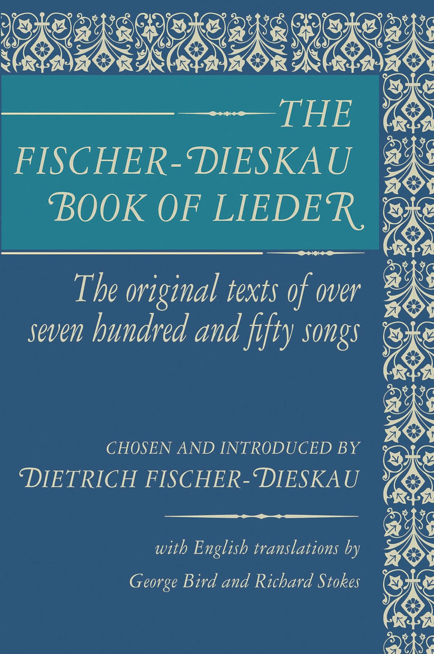 Fischer-Dieskau Book of Lieder book cover