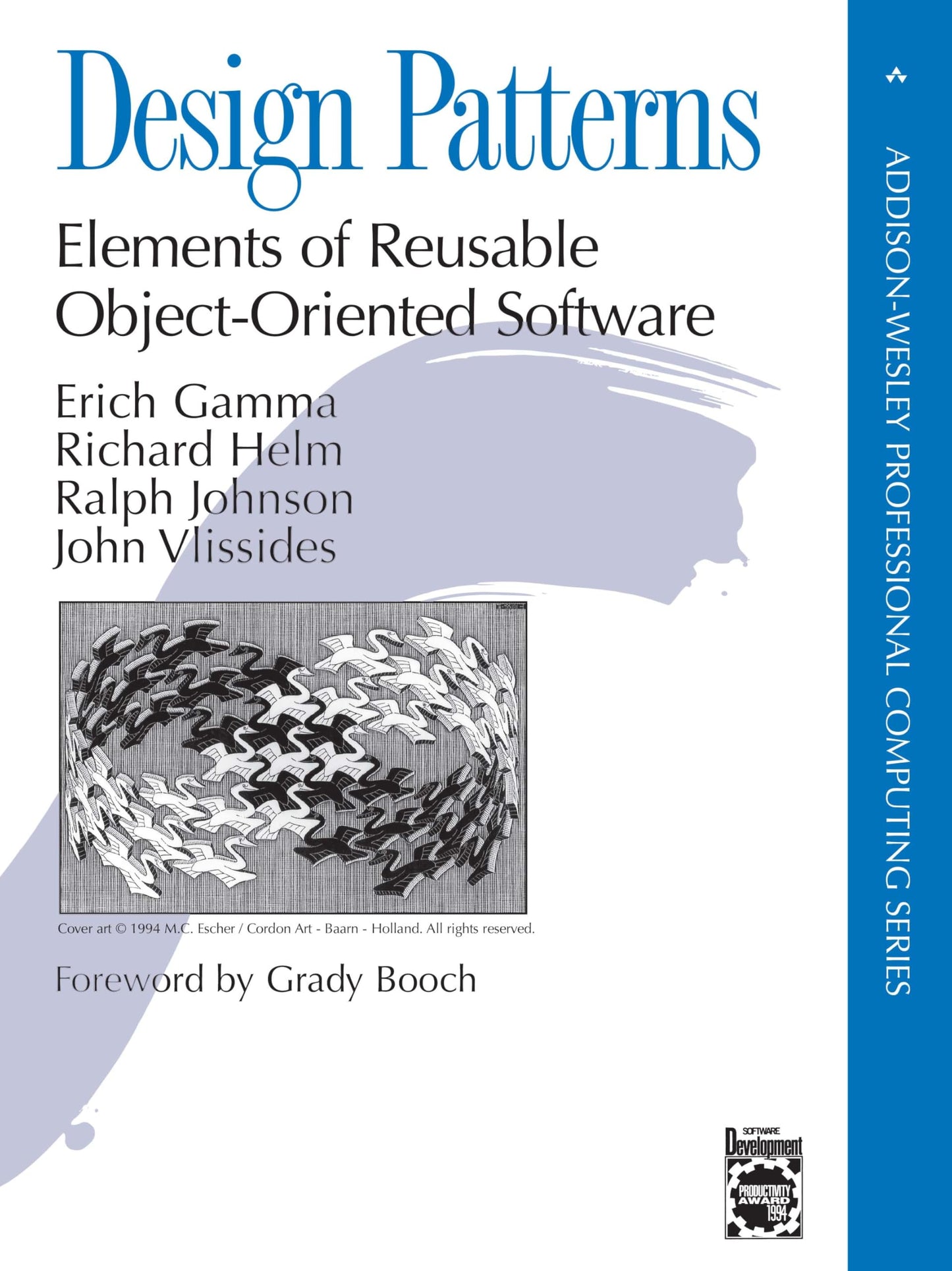 Design Patterns: Elements of Reusable Object-Oriented Software book cover