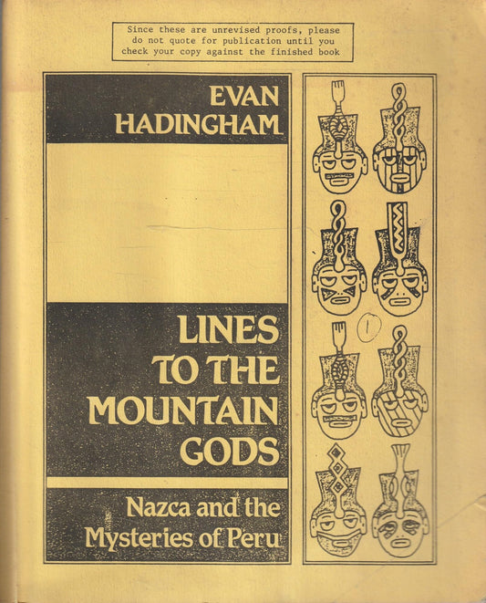 Lines to Mountain Gods: Nazca and the Mysteries of Peru book cover