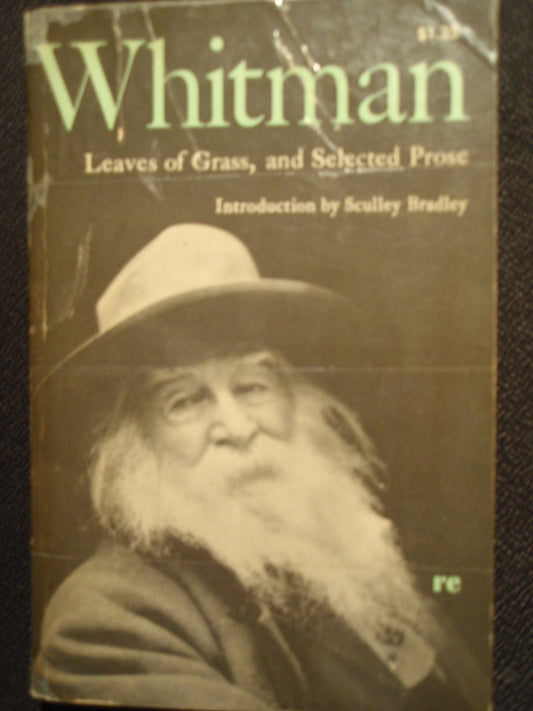 leaves of grass, and selected prose book cover
