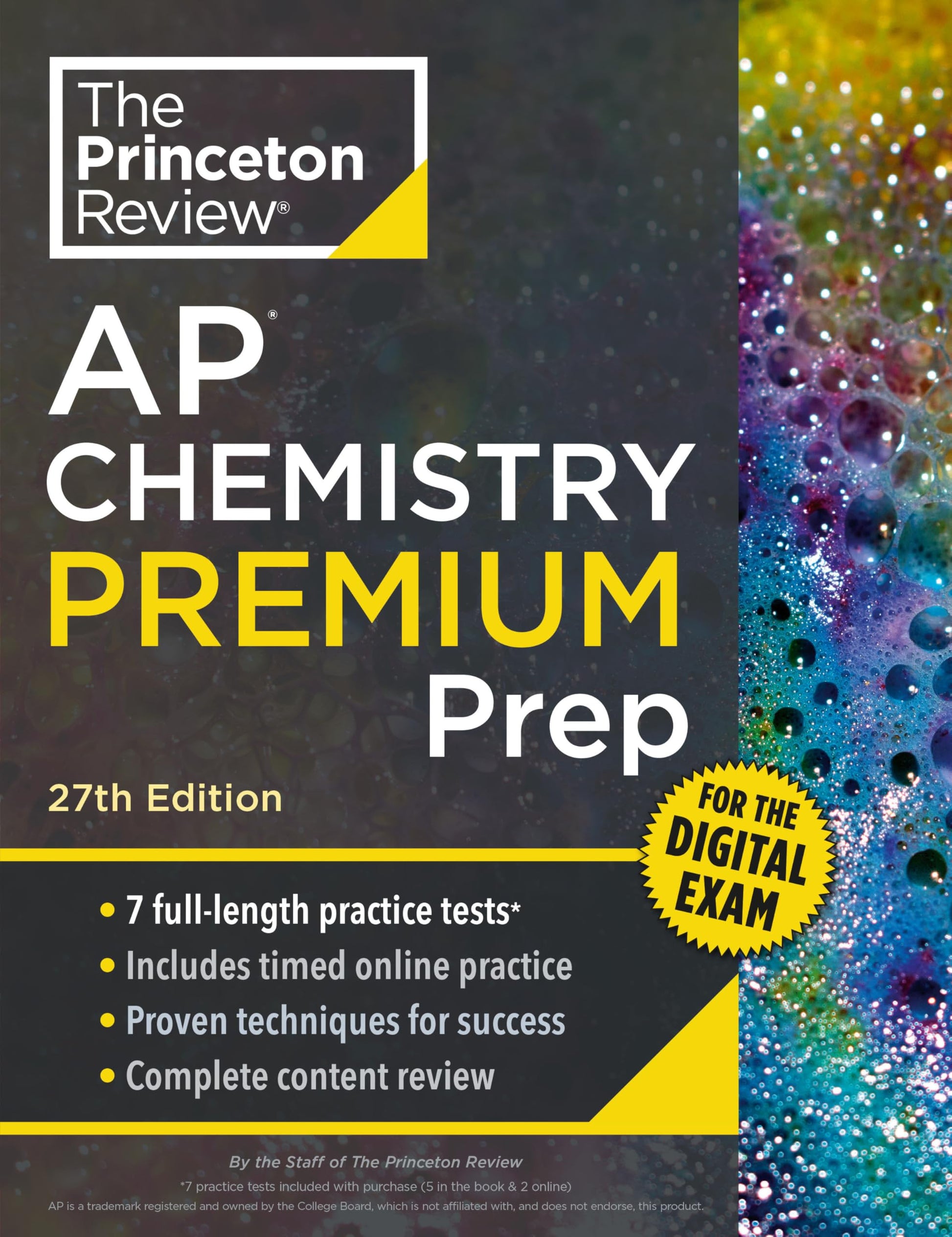 Princeton Review AP Chemistry Premium Prep, 27th Edition: 7 Practice Tests + Digital Practice Online + Content Review book cover
