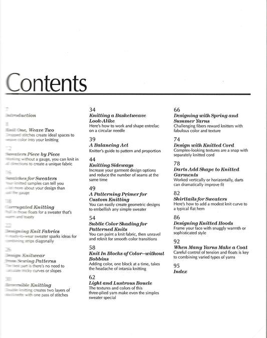 Great Knits: Texture and Color Techniques