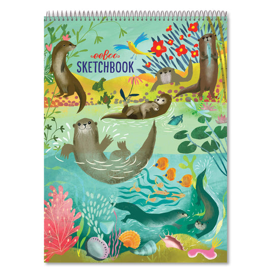 eeBoo: Otters Sketchbook/60 Pages, Multicolor (SKOTP), Inspires Artists of All Ages, Allows Doodling, Coloring, Sketching, or Artwork