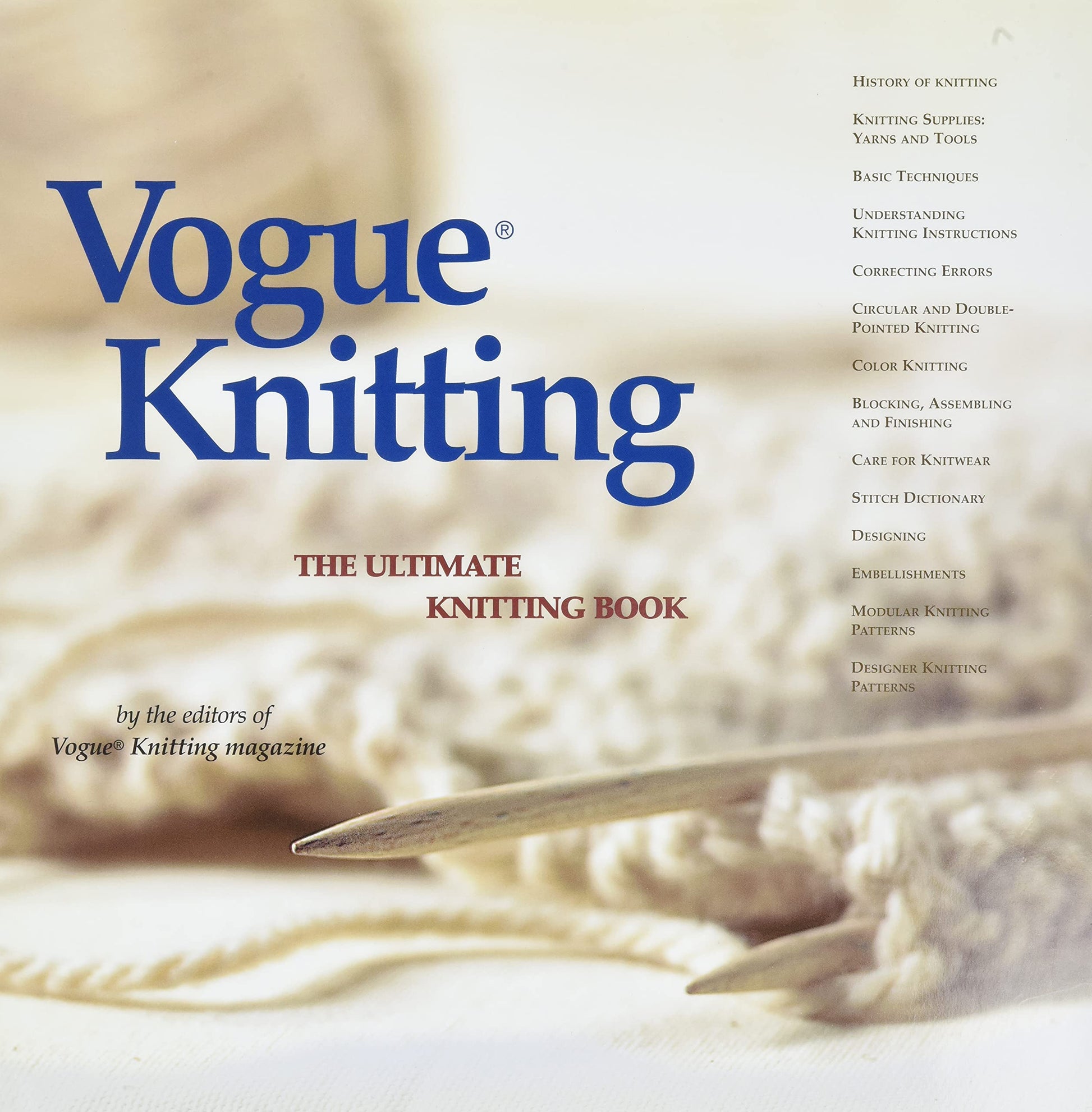 Vogue(r) Knitting the Ultimate Knitting Book book cover