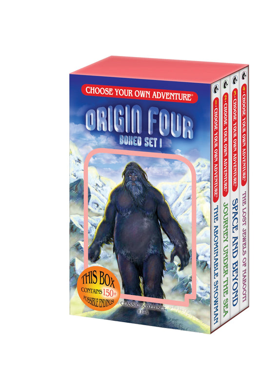Choose Your Own Adventure 4-Book Boxed Set #1: Origin Four (the Abominable Snowman, Journey Under the Sea, Space and Beyond, the Lost Jewels of Naboot book cover