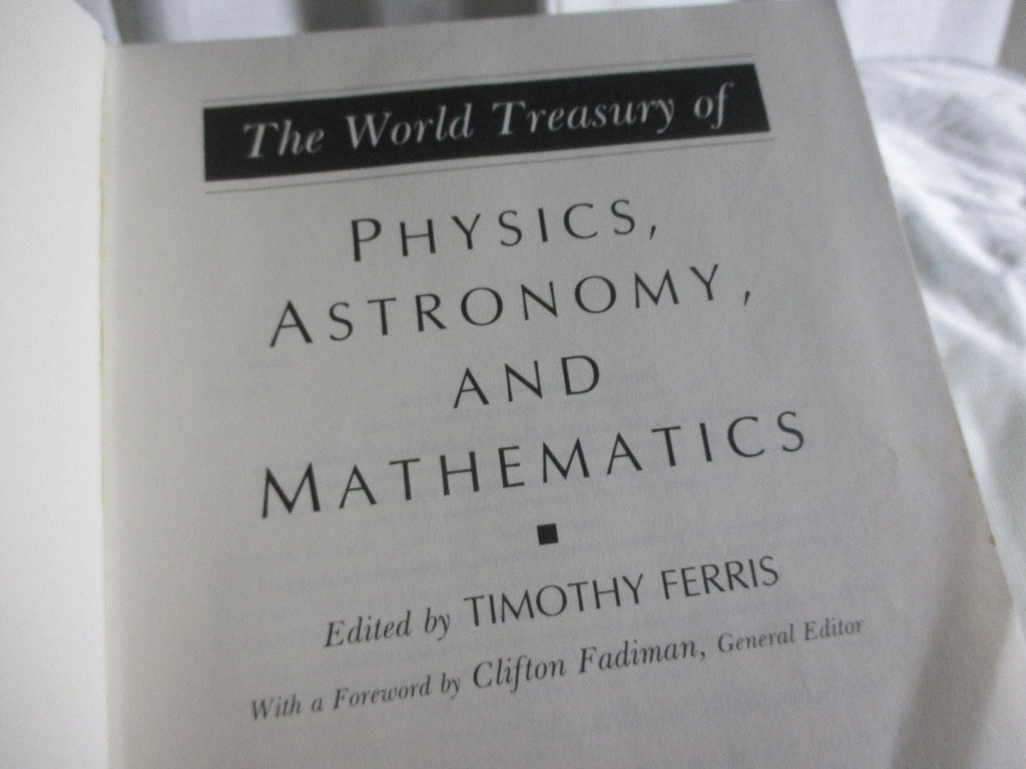 World Treasury of Physics, Astronomy, and Mathematics