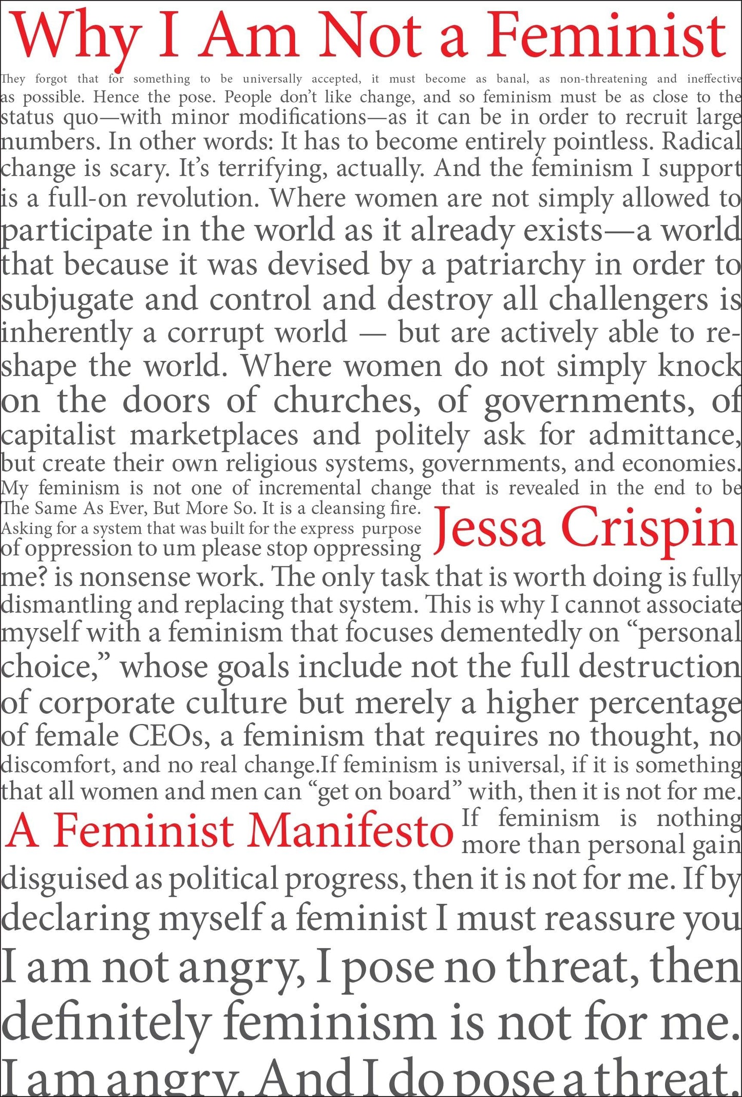 Why I Am Not a Feminist: A Feminist Manifesto