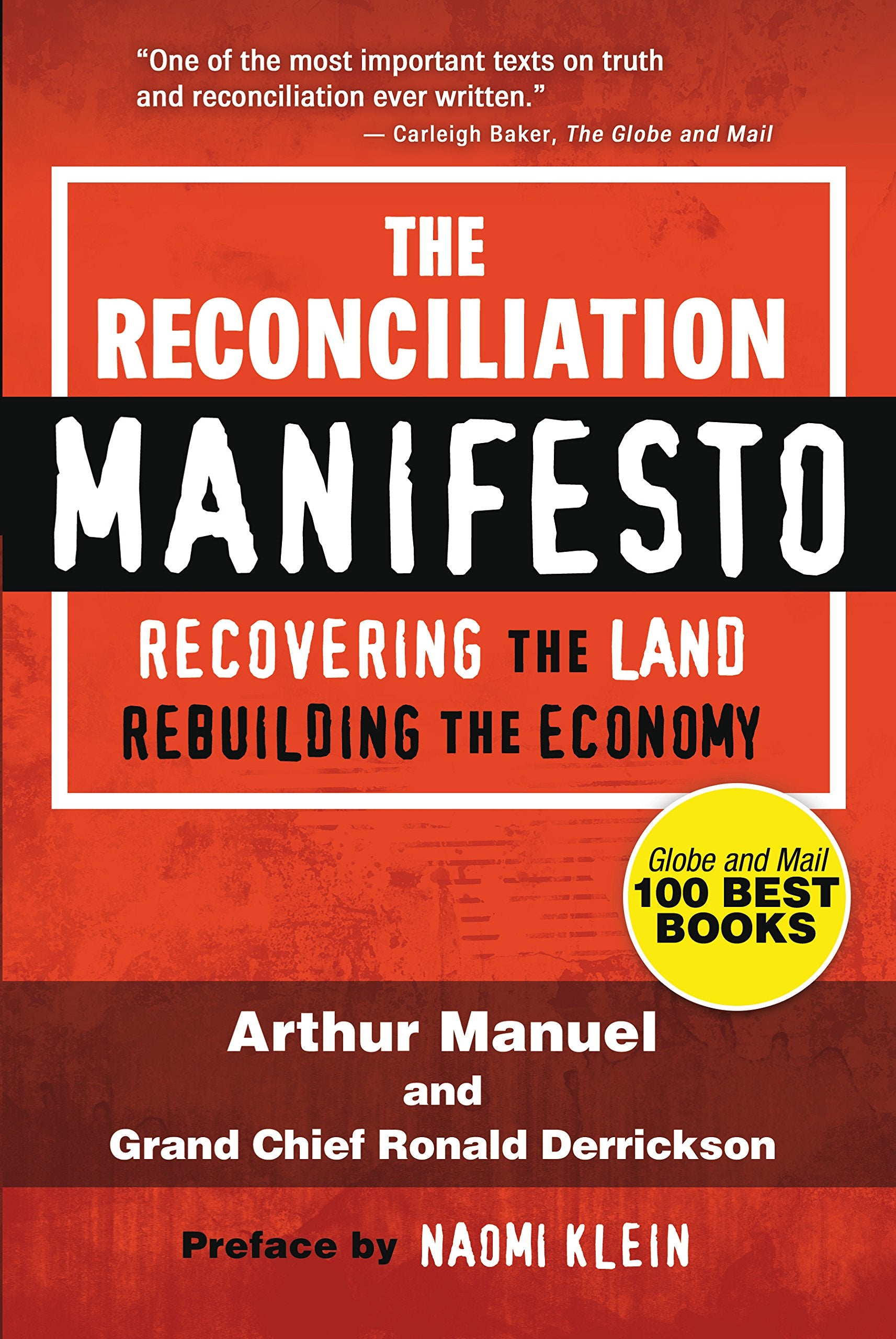 Reconciliation Manifesto: Recovering the Land, Rebuilding the Economy book cover