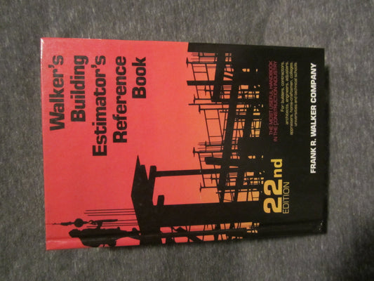 Building Estimators Ref 22/E book cover