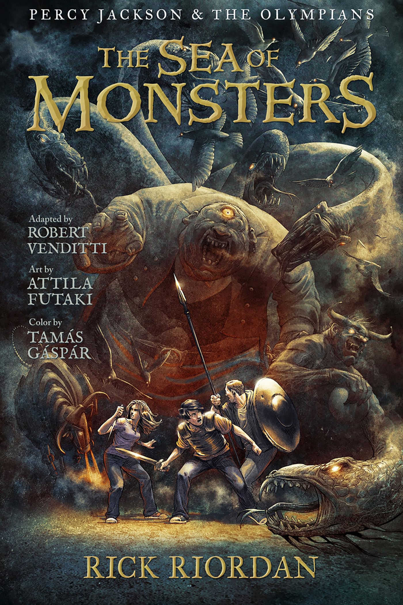 The Sea of Monsters: The Graphic Novel (Percy Jackson and the Olympians, Book 2) (Percy Jackson & the Olympians) book cover