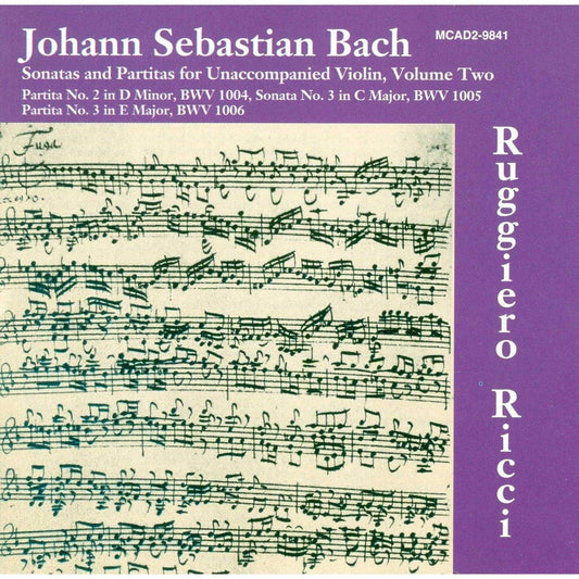 Bach: Sonatas and Paritas for Unaccompanied Violin, Volume Two book cover
