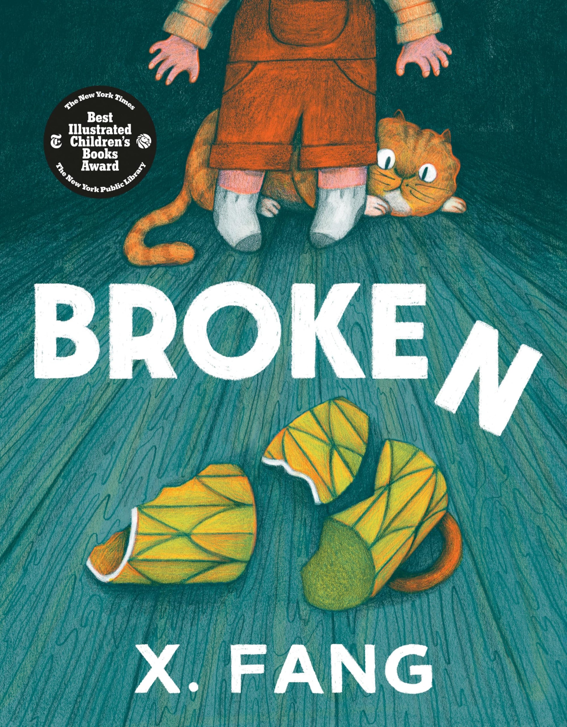 Broken book cover