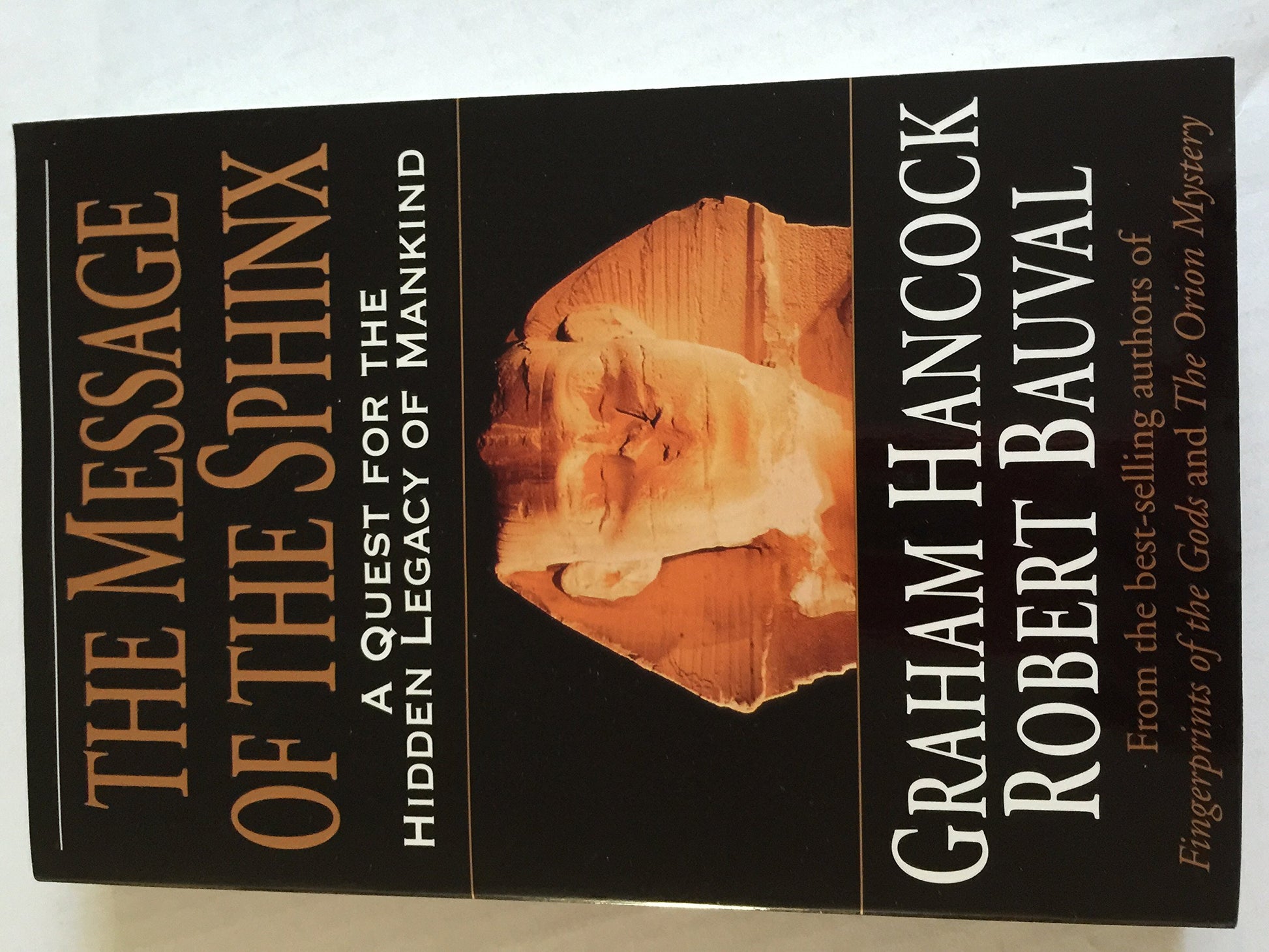 Message of the Sphinx: A Quest for the Hidden Legacy of Mankind (American) book cover