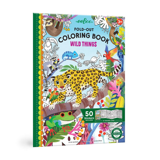 Wild Things Fold-Out Coloring Book book cover