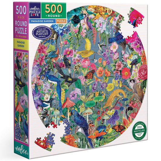 Paradise Garden 500 Piece Round Puzzle