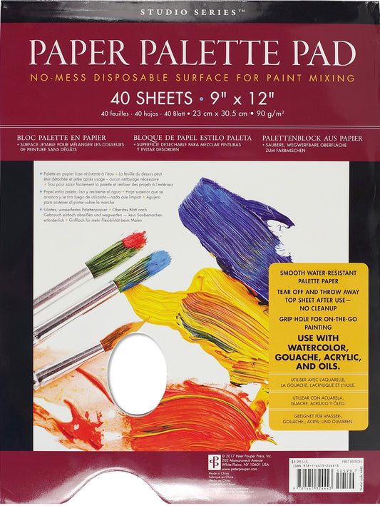 Studio Series Paper Palette Pad (40 sheets) (English, French, German and Spanish Edition) book cover