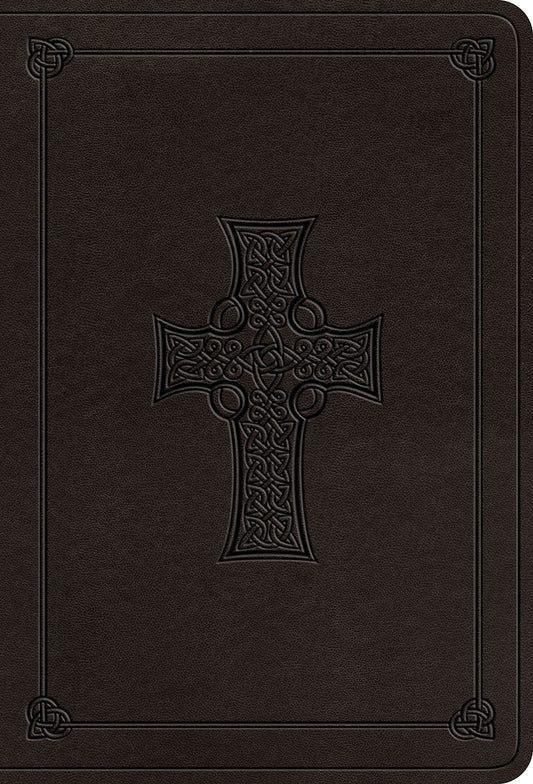 ESV Value Large Print Compact Bible (Trutone, Charcoal, Celtic Cross Design)