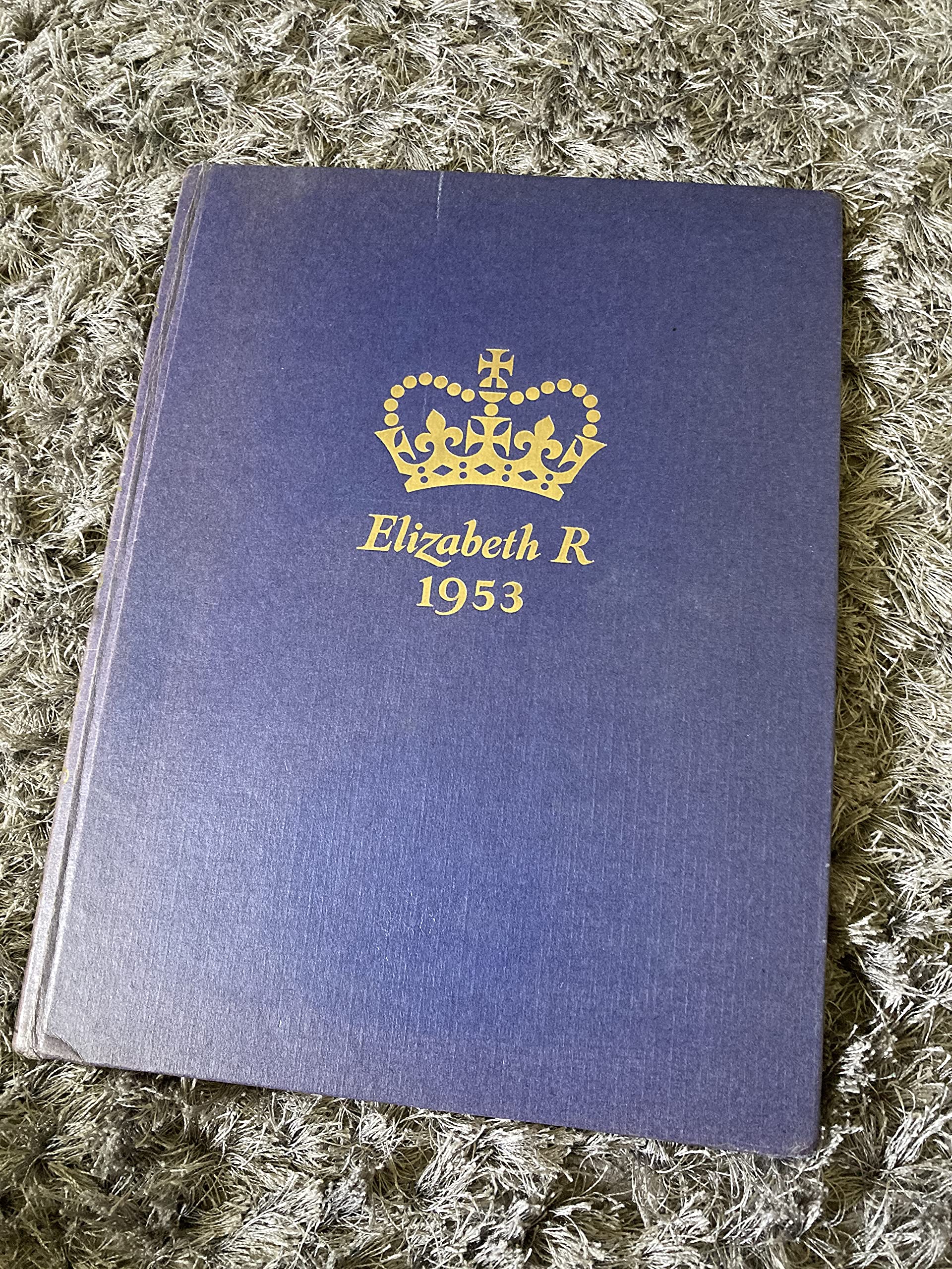 The Queen Elizabeth coronation souvenir book cover