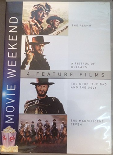 4 Feature Films: The Alamo / A Fistful of Dollars / The Good, the Bad, and the Ugly / The Magnificent Seve